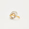 Bague 51 Bague en or jaune et or blanc 58 Facettes 2560
