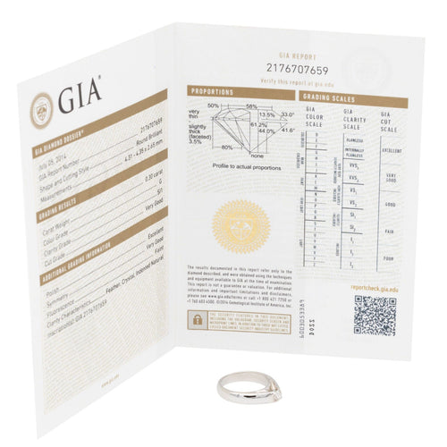 Bague 54 Bague Solitaire Or blanc Diamant 58 Facettes 578737RV