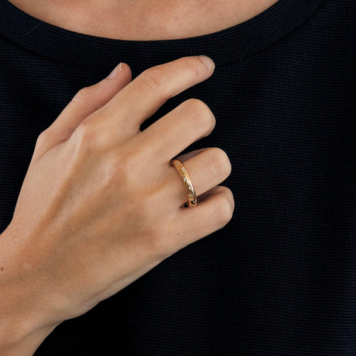 Bague 54 Bague or jaune et diamants 58 Facettes LP495/10