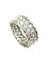 Bague 56.5 OJ PERRIN. Bague or blanc, platine et diamants 3.20ct 58 Facettes