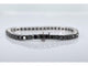 Bracelet Bracelet tennis en or blanc serti de diamants noirs tout autour 58 Facettes 2117