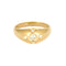 Yellow gold ring with diamonds 