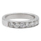 Bague 53 Bague Demi-alliance Or blanc Diamant 58 Facettes 578772RV
