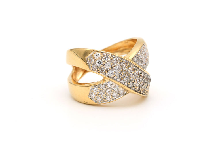Bague 51 Bague contemporaine or jaune, diamants 58 Facettes 22456