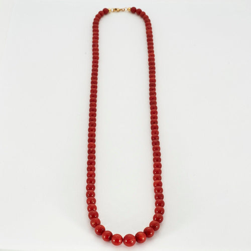 Collier Collier boules de corail rouge 58 Facettes