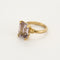 Bague 49 Bague ancienne en or jaune et centre Améthyste. 58 Facettes