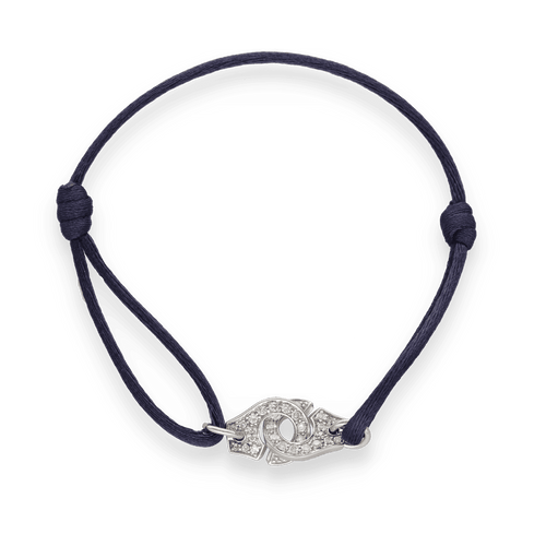 Bracelet Bracelet Dinh Van Menottes R10 – Or gris 18k et diamants – Réf. 341122 – Vers 2010 58 Facettes