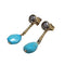 Boucles d'oreilles Boucles d'oreilles en turquoise et diamants, en or jaune 18 carats 58 Facettes PE144