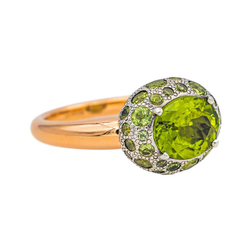 Bague 56 Pomellato Bague Tabou Or rose, Argent Peridot 58 Facettes 4909527CN