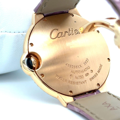Montre CARTIER - MONTRE BALLON BLEU OR ROSE DIAMANTS 58 Facettes Cart montre