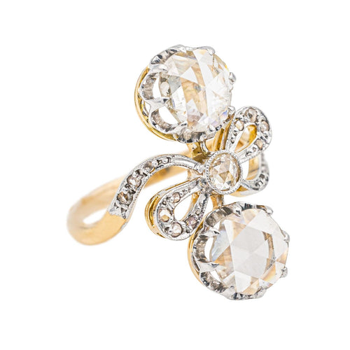 Bague 51 Bague Toi & moi Or jaune, Platine Diamant 58 Facettes 3853105CN