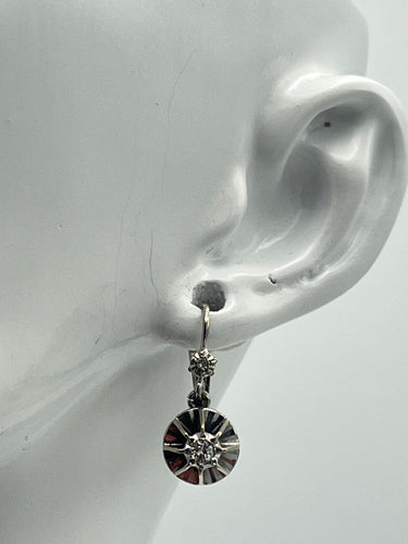 Brincos Brincos dormideira ouro branco, diamantes 