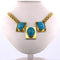 Collier Collier en or jaune avec turquoise 58 Facettes