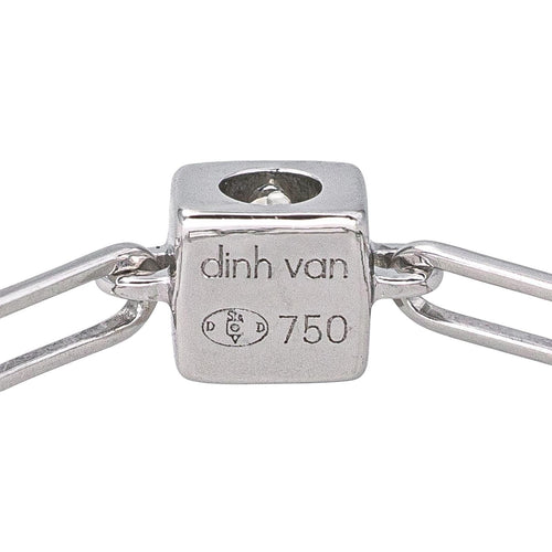 Bague 50 Dinh Van Bague Le Cube Or blanc Diamant 58 Facettes 4557321CN