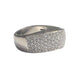 Bague 57 Bague de style contemporain en or blanc avec diamants 58 Facettes Q194B