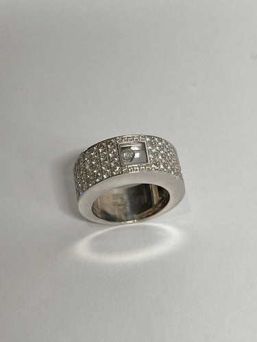 Bague 53 CHOPARD - bague en or blanc happy diamonds 58 Facettes