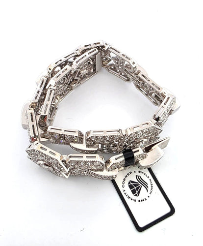 Bracelet Superbe bracelet Art Déco en platine avec diamants 58 Facettes