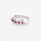 Bague 56 Bague or blanc, diamants et rubis 58 Facettes CRE0041X3