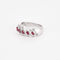 Bague 56 Bague or blanc, diamants et rubis 58 Facettes CRE0041X3