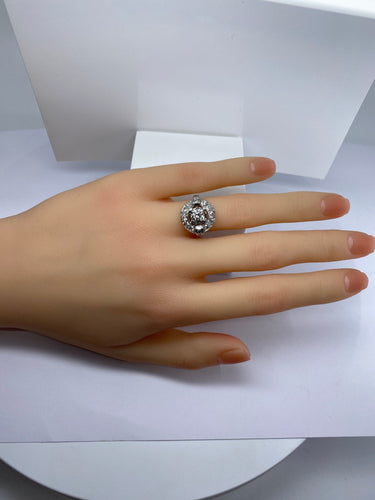 Bague Bague or blanc sertie de diamants, époque 1900/1930 58 Facettes AB475