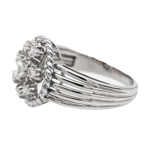 Bague 55.5 Bague Marguerite Platine Diamant 58 Facettes 2490560CN