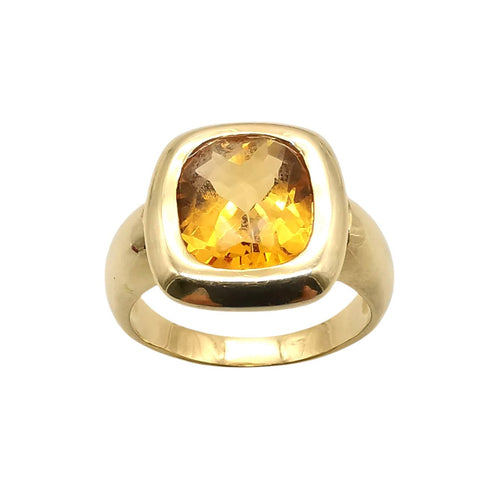 Bague 60 Bague or jaune & citrine 58 Facettes