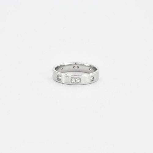 Bague Alliance or blanc diamants 58 Facettes LP368/10