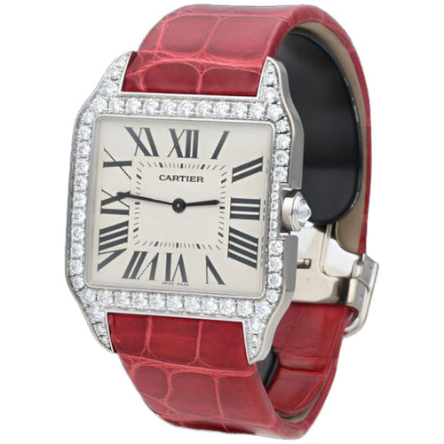 Montre Cartier Montre Santos Dumont Or Blanc 18K 58 Facettes MT36316