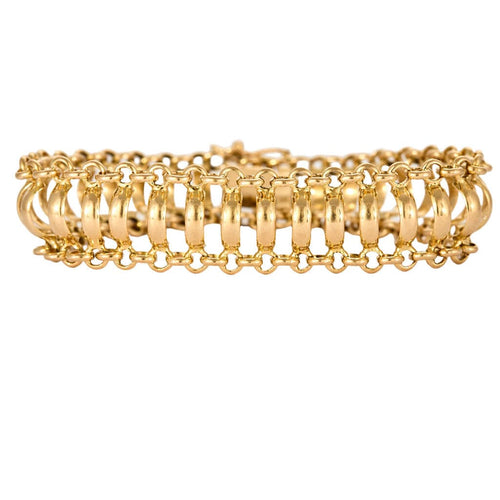 Bracelet Bracelet or jaune à maille fantaisie 58 Facettes SAI03672