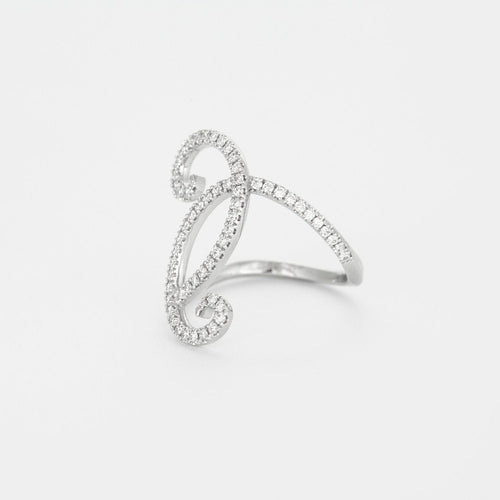 Bague 54 Bague or blanc diamants 58 Facettes 3131598