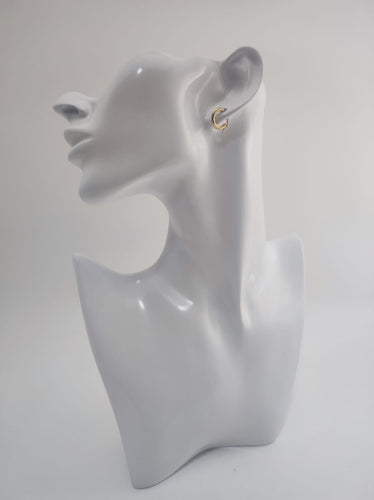 Boucles d'oreilles Créoles fines en or jaune 18k 58 Facettes