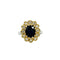Bague 56 Bague bicolore or blanc et or jaune, saphir et diamants 58 Facettes Z1351441
