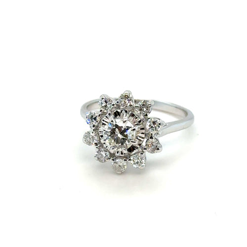Bague Bague Marguerite Or Blanc Diamants 58 Facettes 1.0000304/2