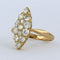 Anillo con diamantes antiguos corte mina de hasta 1,50 ct en oro amarillo de 20k, 4,2 gramos 