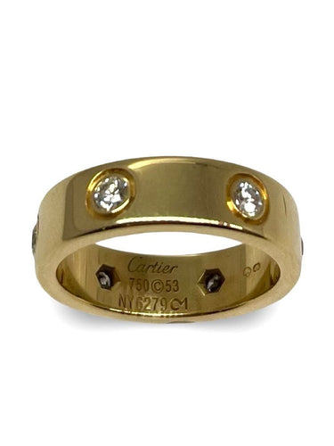 Bague 53 Bague Cartier Love Grand Modèle 6 diamants 58 Facettes