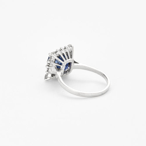 Bague Bague Marguerite Saphir Diamants 58 Facettes
