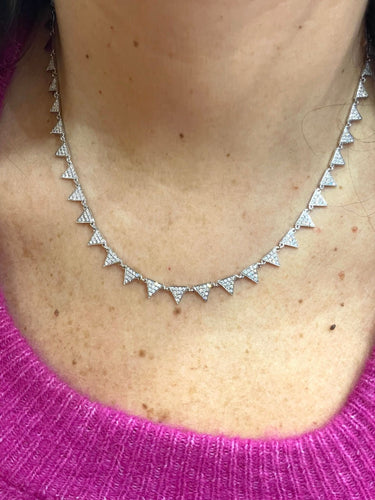 Collier Collier hippie chic en or blanc 18 carats et 2,70 carats de diamants 58 Facettes