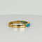 Ring Yellow Gold with Turquoises 58 Facettes 2507016