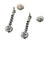 Boucles d'oreilles Boucles d’oreilles pendantes en or blanc et platine serties de diamants 58 Facettes