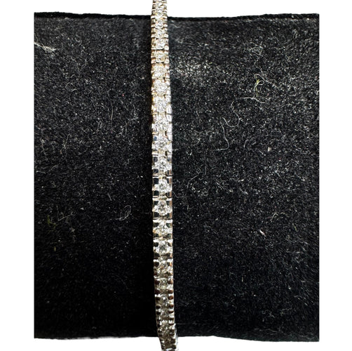 Bracelet Bracelet Tennis Diamants 1.86ct – Or blanc 18K – 8.2g 58 Facettes