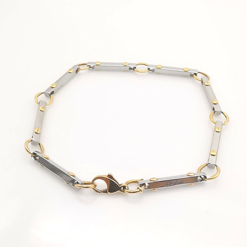 Bracelet Bracelet en or jaune et acier 58 Facettes