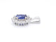 White gold entourage pendant with diamonds and sapphire 58 Facettes 2299