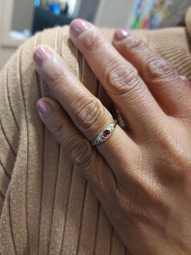 Bague 52 Bague jonc rubis et diamants 58 Facettes 084901