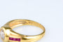 Bague 56 Élégante bague en or jaune, Rubis, Diamant 58 Facettes 414038-107