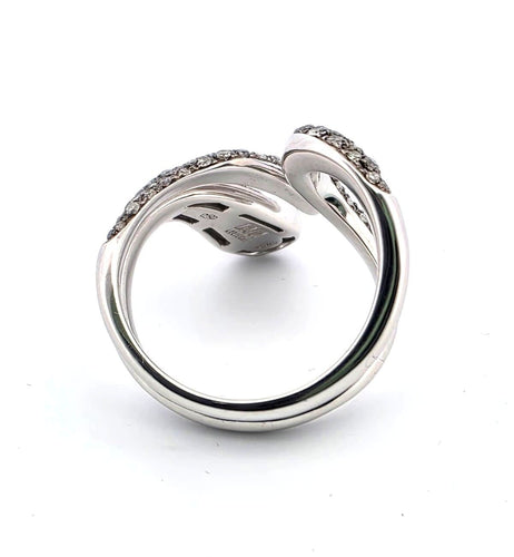 Pavé elmaslı beyaz altın yüzük 