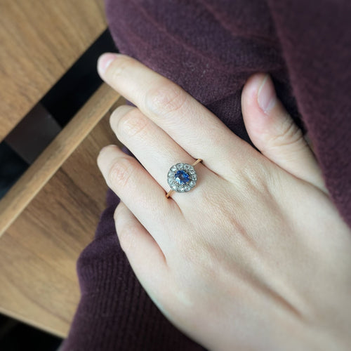 Bague 57 Bague - Or, Argent, Saphir & Diamants 58 Facettes 230304R