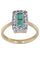 Bague 54 BAGUE ANCIENNE ÉMERAUDES ET DIAMANTS 58 Facettes 086361
