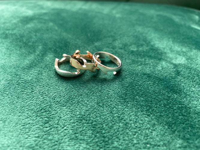 Bague 51 Georg Jensen - Bague bicolore en or Fusion 58 Facettes