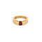 Bague 51 Bague or jaune et rubis 58 Facettes CLA0429