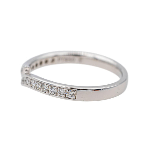 Bague 48.5 Bague Demi alliance Platine Diamant 58 Facettes 3705723CN